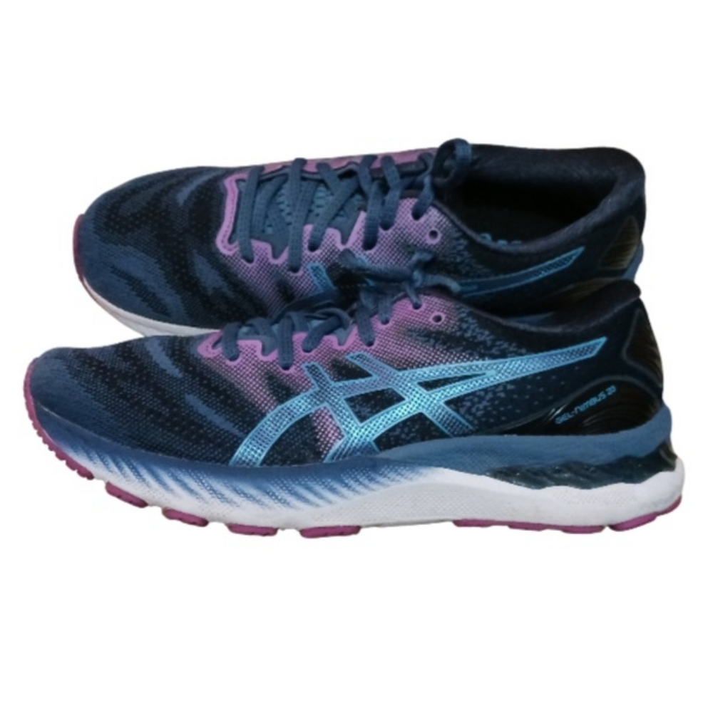 ASICS Women's Gel Nimbus 23 Athletic Shoes in Blue and Pink SZ 9 1/2